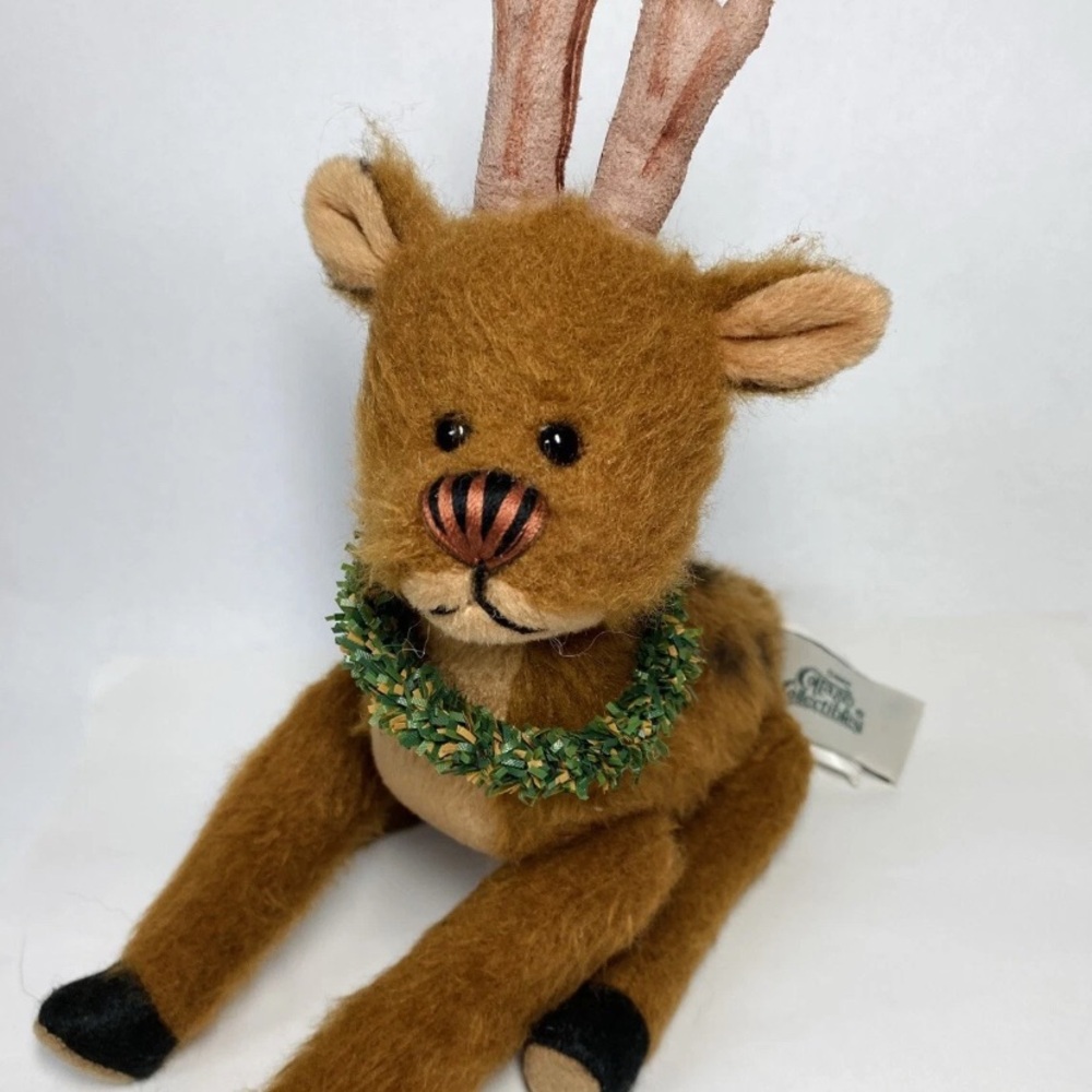 Rare Ganz Cottage Collectibles Rudy Reindeer Christmas Plush Lorraine Chien 1999